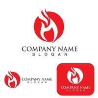 Fire Logo Template  Flame Symbol  Icon Vector