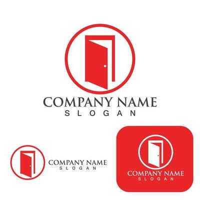 Door logo and symbol vector