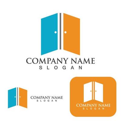 Door logo and symbol vector