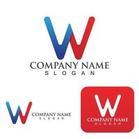 W Letter Logo Template vector