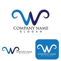 W Letter Logo Template vector