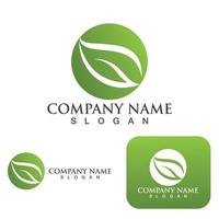 Leaf ecology Green Logo nature element vector