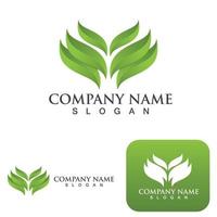 Leaf ecology Green Logo nature element vector