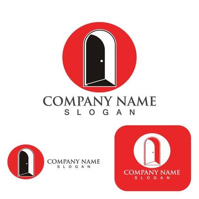 Door logo and symbol vector