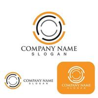 C Circle ring logo Template vector icon