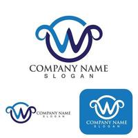 W Letter Logo Template vector