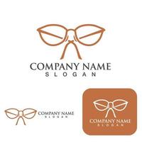 GLASSES logo and symbol template design element vector