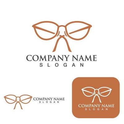 GLASSES logo and symbol template design element