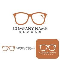 GLASSES logo and symbol template design element vector