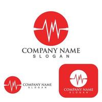 Heartbeat  logo and symbol template design element vector