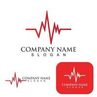 Heartbeat  logo and symbol template design element vector