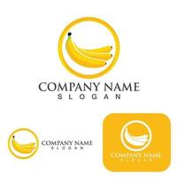 logotipo de plantilla de vector de frutas bananeras