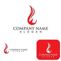 Fire Logo Template  Flame Symbol  Icon Vector