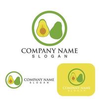 avocado vector template logo