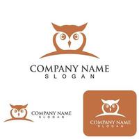 Owl bird logo and symbol vector eps10