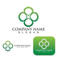 Green  leaf ecology Logo nature element vector