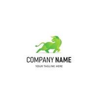 Green Bull Logo Design vector