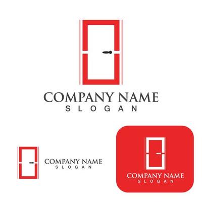 Door logo and symbol vector