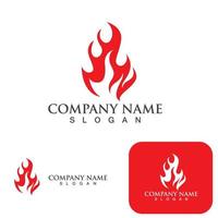 Fire Logo Template  Flame Symbol  Icon Vector