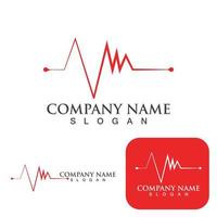 Heartbeat  logo and symbol template design element vector