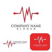 Heartbeat  logo and symbol template design element vector
