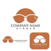 GLASSES logo and symbol template design element vector