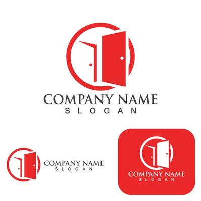 Door logo and symbol vector