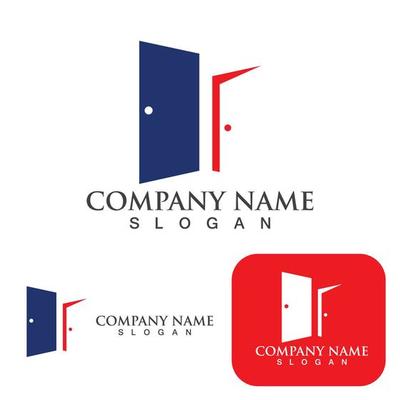 Door logo and symbol vector