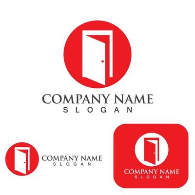 Door logo and symbol vector