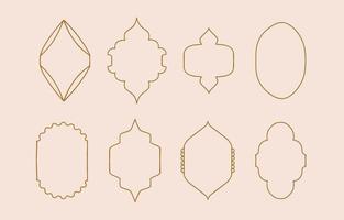 Collection of line design with shape,frame.Editable vector illustration for social media,icon