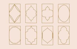 Collection of line design with shape,frame.Editable vector illustration for social media,icon