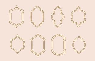 Collection of line design with shape,frame.Editable vector illustration for social media,icon