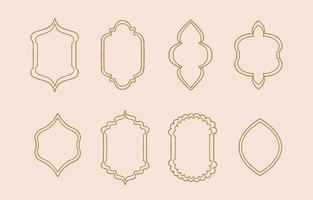 Collection of line design with shape,frame.Editable vector illustration for social media,icon