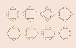 Collection of line design with shape,frame.Editable vector illustration for social media,icon