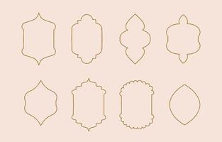 Collection of line design with shape,frame.Editable vector illustration for social media,icon