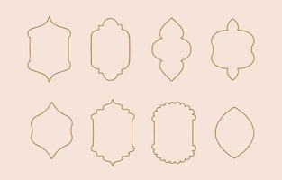 Collection of line design with shape,frame.Editable vector illustration for social media,icon