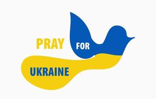 Support Ukraine background. Pray for Ukraine vector