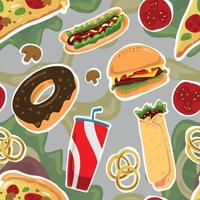 Tasty Junk Food vector