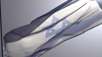bandeira de israel ondas no céu iluminado pelo sol video