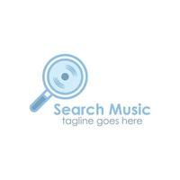 Search Music logo design template with loop icon, simple and unique. perfect for business, company, icon, mobile, web, etc. vector