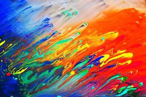 Colorful abstract acrylic painting photo