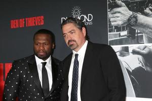 LOS ANGELES, JAN 17 - Curtis Jackson, 50 Cent, Christian Gudegast at the Den of Thieves Premiere at Regal LA Live Theaters on January 17, 2018 in Los Angeles, CA photo