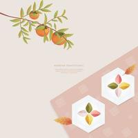 Korean traditional background vector