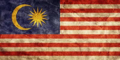 Malaysia grunge flag. Item from my vintage, retro flags collection photo