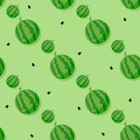 Watermelon background and seamless pattern, flat design of green leaves and flower and watermelon juice illustration, Fresh and juicy fruit concept of summer food. vector