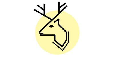 deer head logo vector