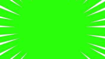 Comic style animation green screen background video