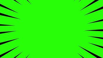 Comic style black animation green screen background video