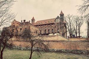 Castle in Gniew, Poland. Vintage photo
