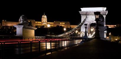 Buda Castle and Chain Bridge. Budapest, Hungary photo